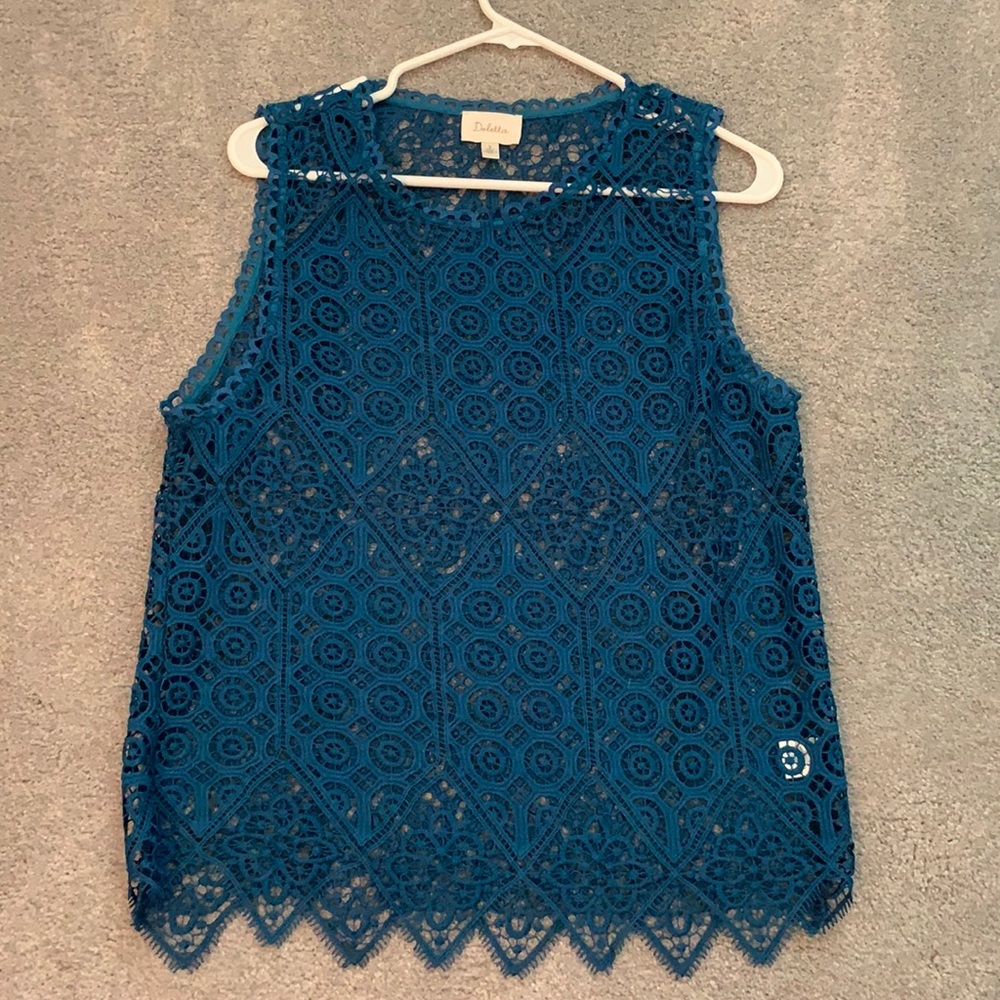Deletta lace shell tank from Anthropologie